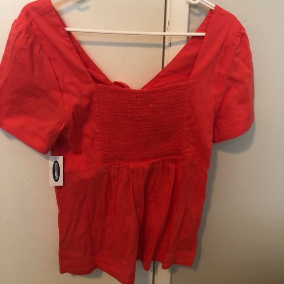 Knot-Front V-Neck Short-Sleeve Top for Women - Picture 3 of 4